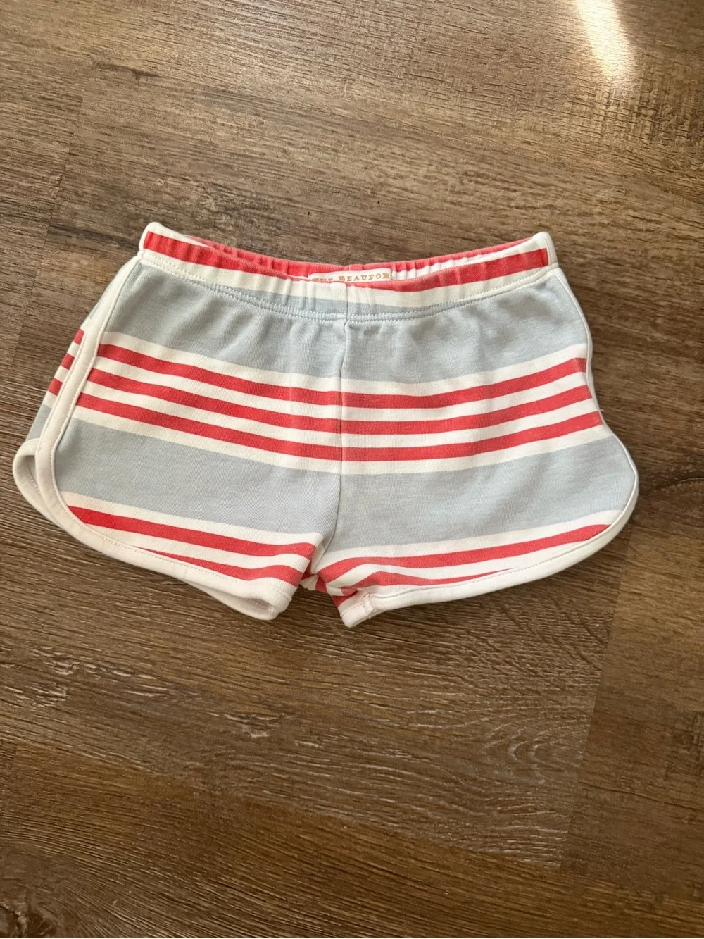 The Beaufort Bonnet Company (TBBC) Cheryl Shorts in the “saddle ridge strip” pat